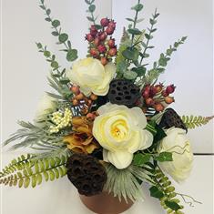 Autumn Colour Silk Arrangement 